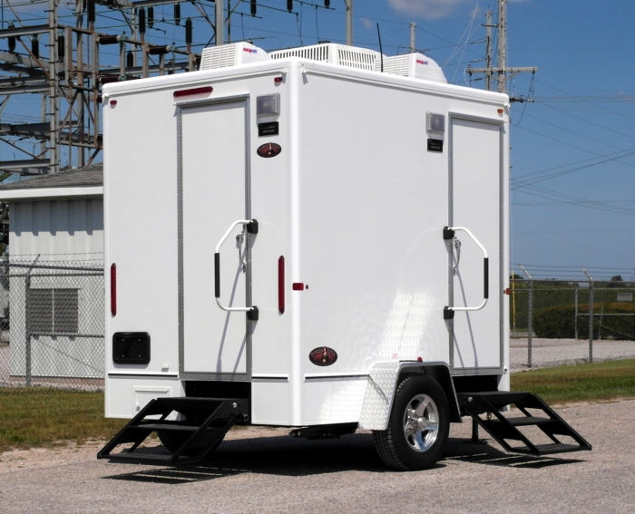 Small 2 Stall Restroom Trailer Rental in Charleston, South Carolina