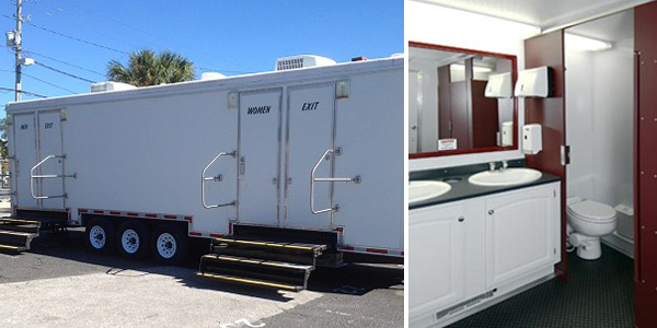 Restroom/Shower Trailer Rentals With Men's & Women's Rooms in Beaufort SC